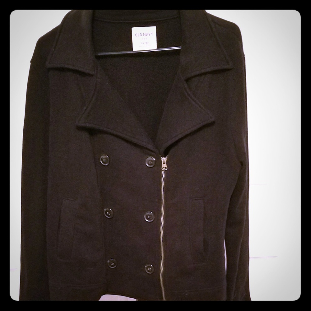 Black button up/zipper jacket